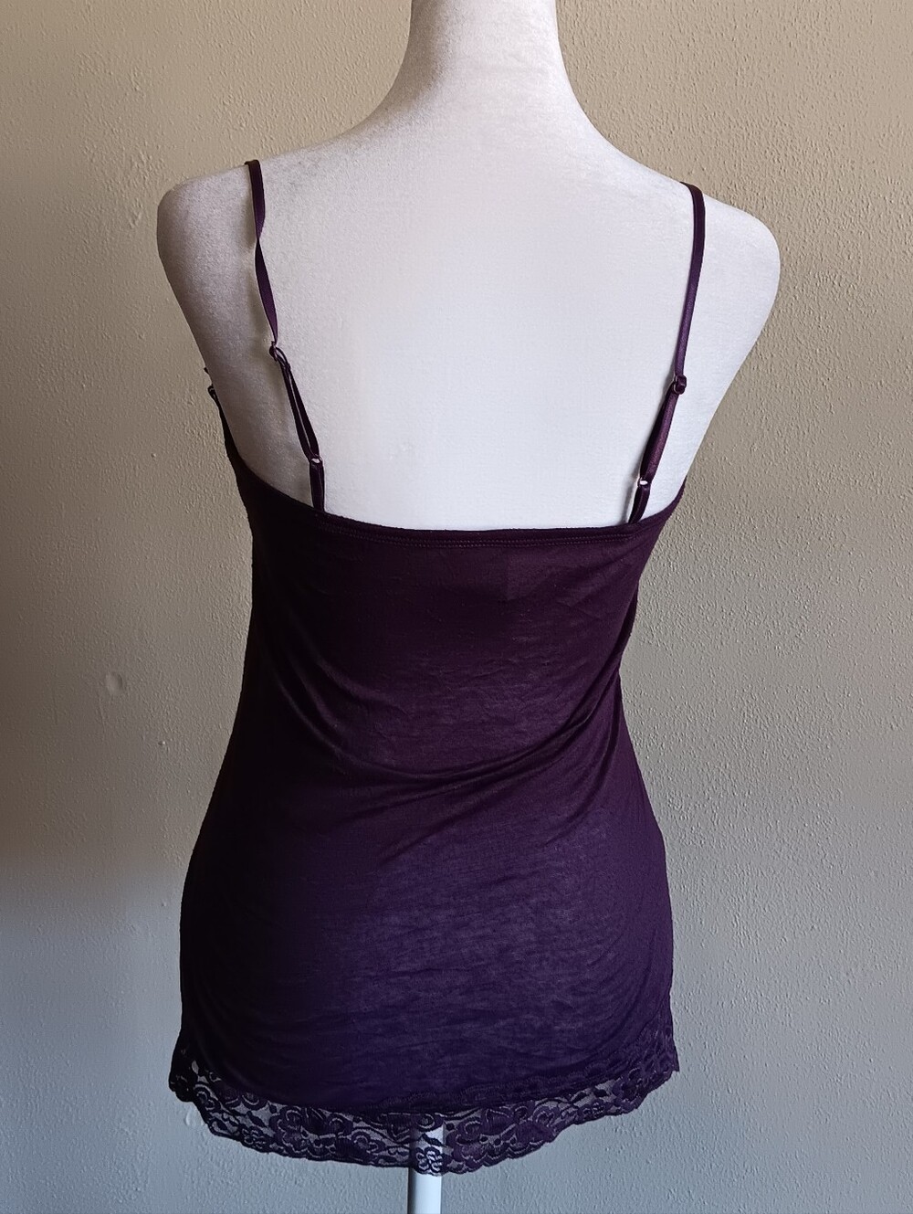 Y2K Purple Lace Trim Vanity Cami Camisole Tank Top Womens Sz. Small, Grunge - Picture 4 of 7